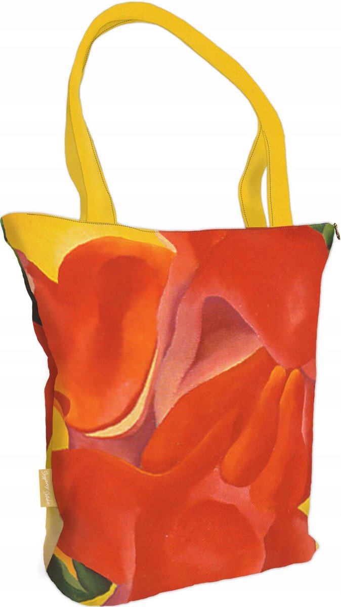 Georgia O'Keeffe Shopper Tas Rood - Kunst aan je schouder