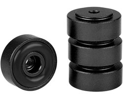 4-delige set isolatiepads voor luidsprekers en versterkers - demper pads voor akoestiek - aluminium schokdempers - zwart