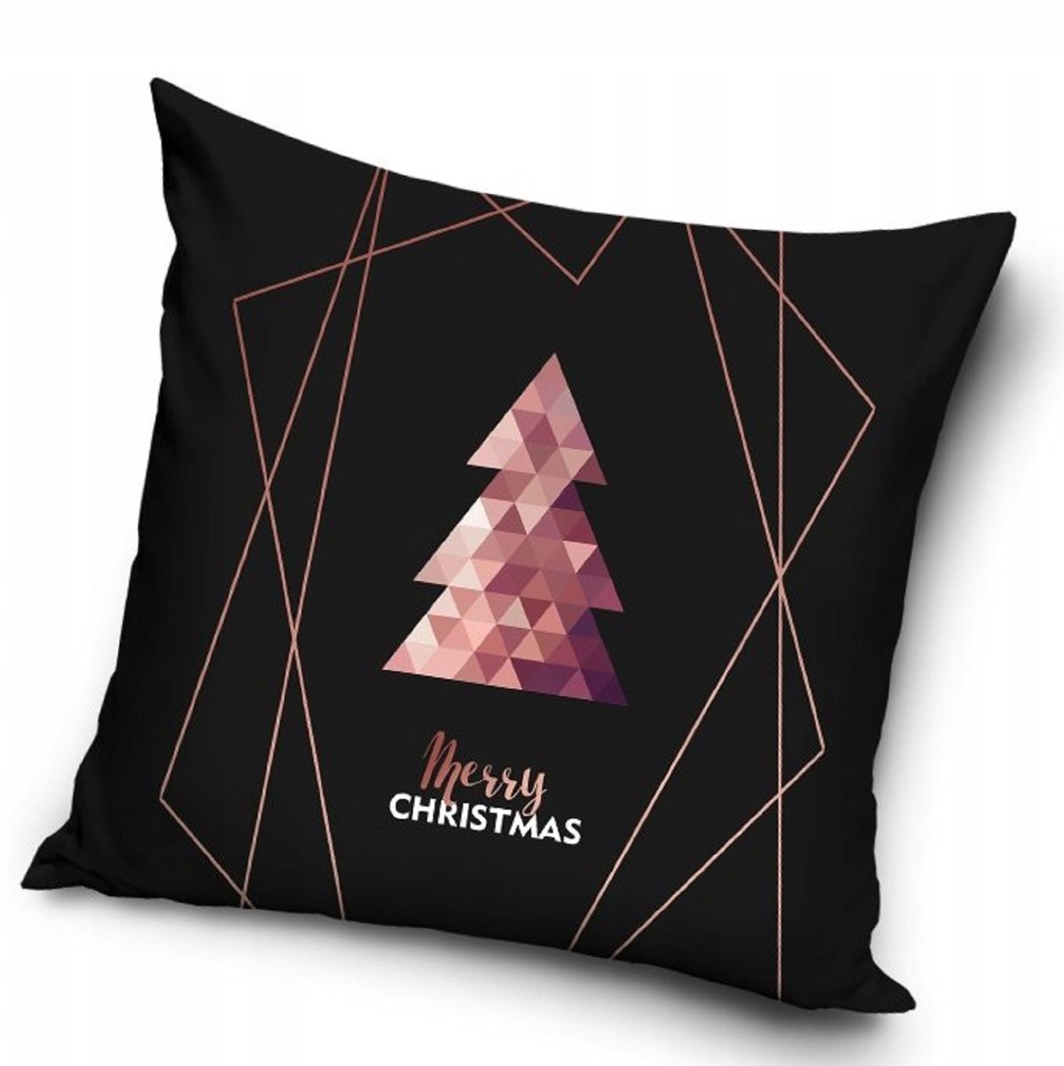 Kerst Sierkushsenhoes 40x40cm - Dubbelzijdig met Kerstboom Design