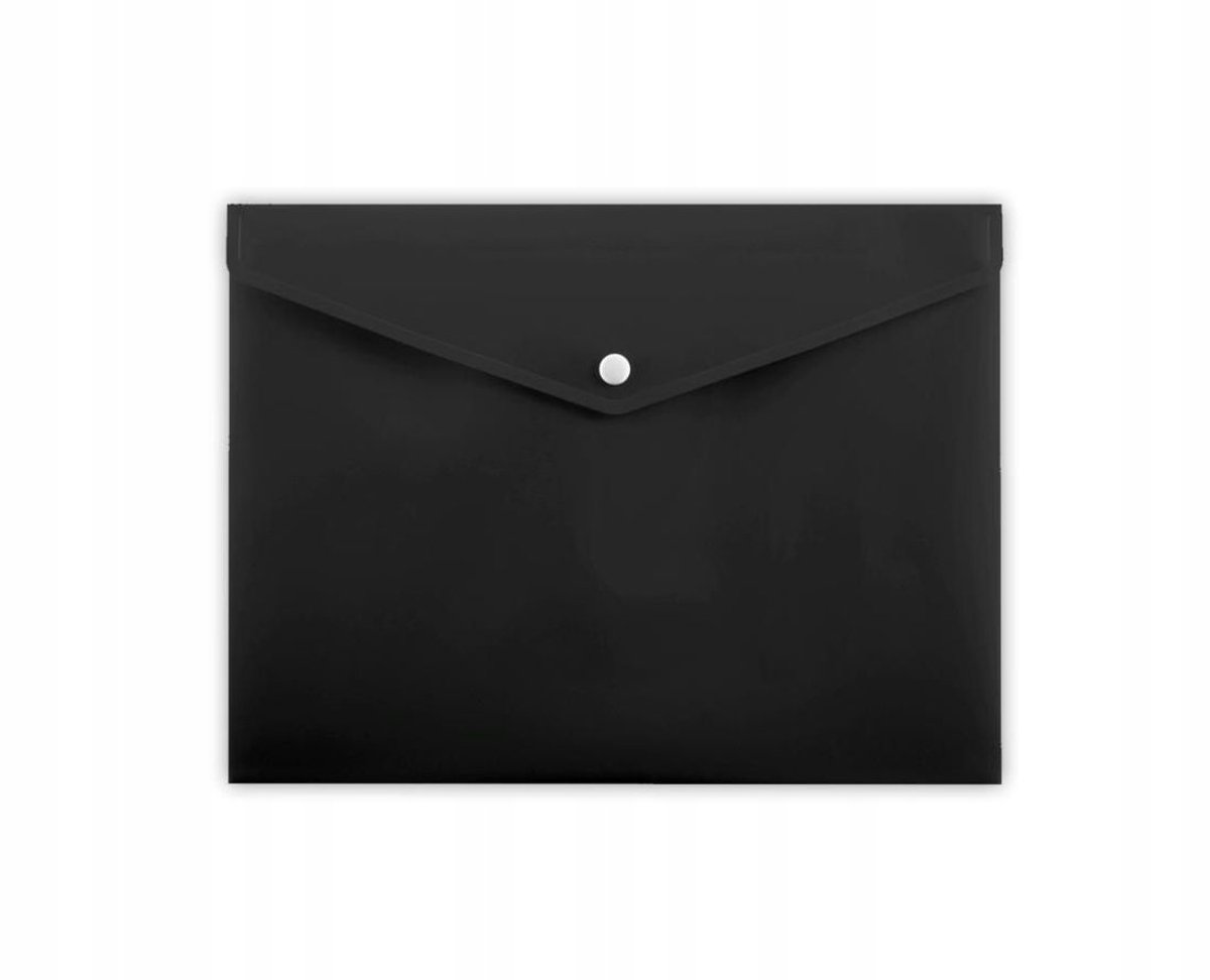 Tetis A5 plastic envelop met druksluiting - zwart