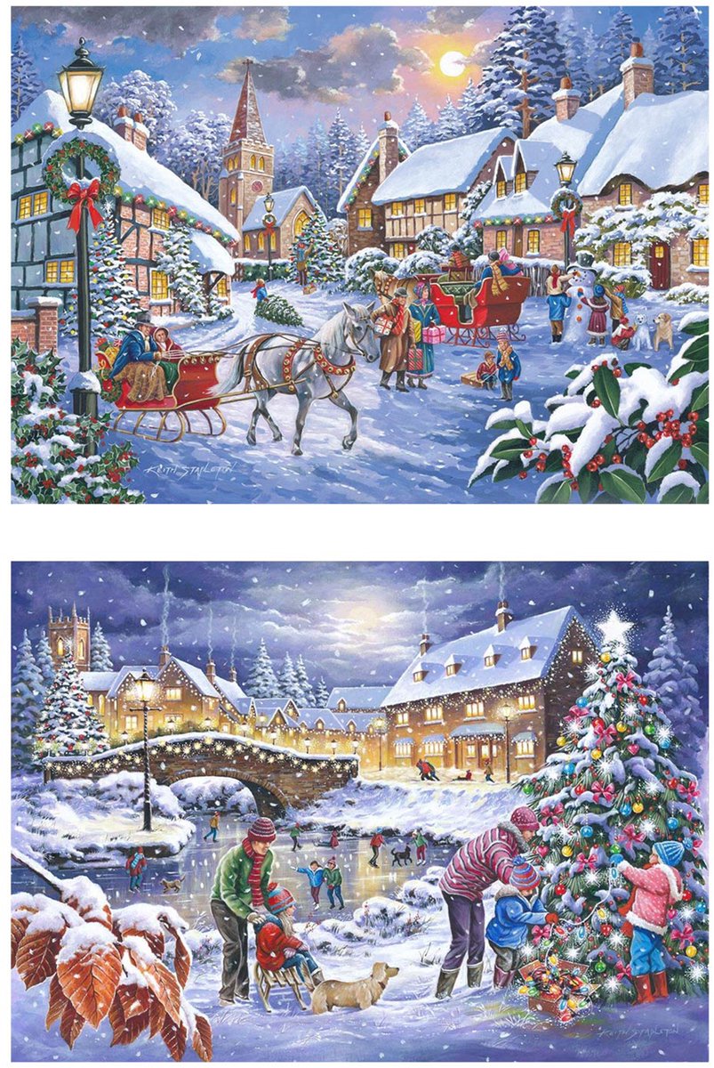 Christmas Is Coming Puzzel 2x 500XL Stukjes — cadeau in Spellen & Speelgoed - foto 3