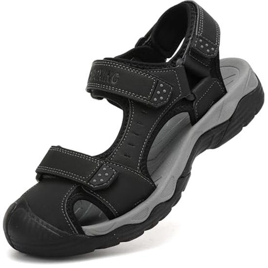 COFACE Heren Teenslippers - Comfortabele Strandslippers Met Arch Support En Verstelbare Riemen