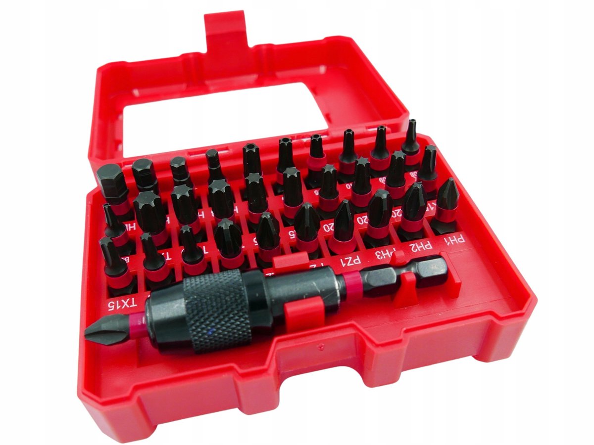 32-delige hamerbitset PH PZ TX HEX met magnetische houder