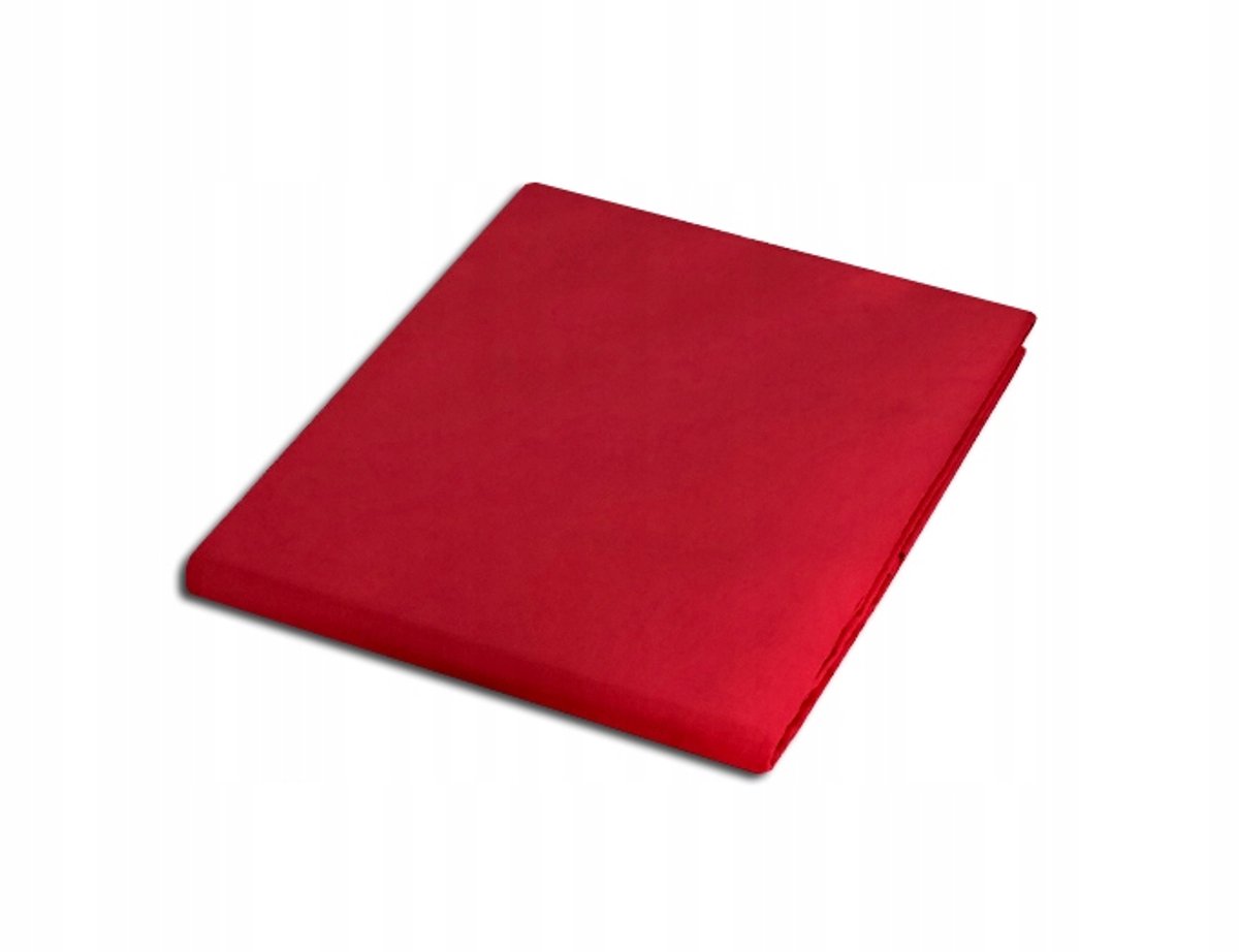 Katoenen Hoeslaken Zonder Elastiek 200x220 Rood