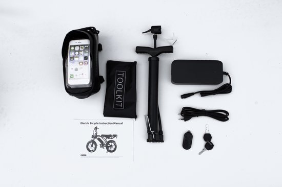 Vilolux® Fatbike electrisch - Fatbike V20 PRO - NARDO GREY - Voorrek - Legaal - Rijklaar geleverd - 2 Jaar garantie - Telefoontasje - Hydraulische remmen - Alarm van Vilolux — afbeelding 2