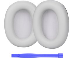 Vervangende Oorkussens voor Sony WH-1000XM6 Noise Cancelling Hoofdtelefoon van MMOBIEL - Memory Foam en Protein PU Koptelefoon Oorkussens - Noise Isolation Earpads – Zilver