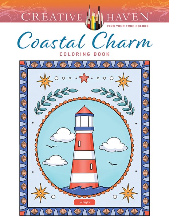 Creative Haven Coastal Charm Coloring Book - cover