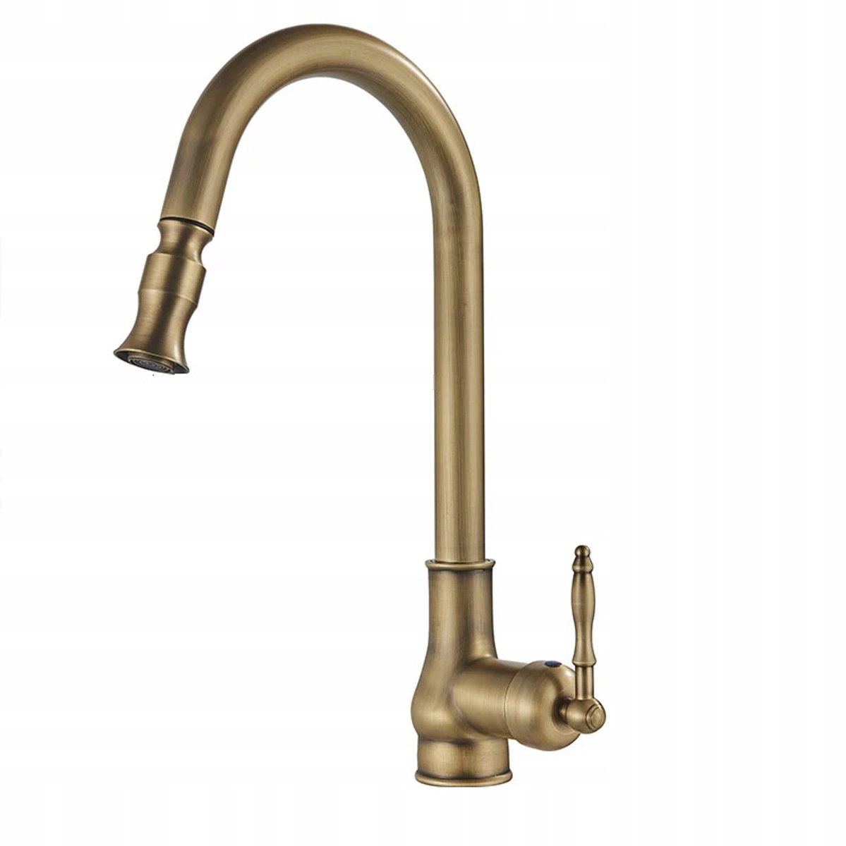 CHDE Prestige Retro Keukenkraan Goud - Uittrekbare Uitloop