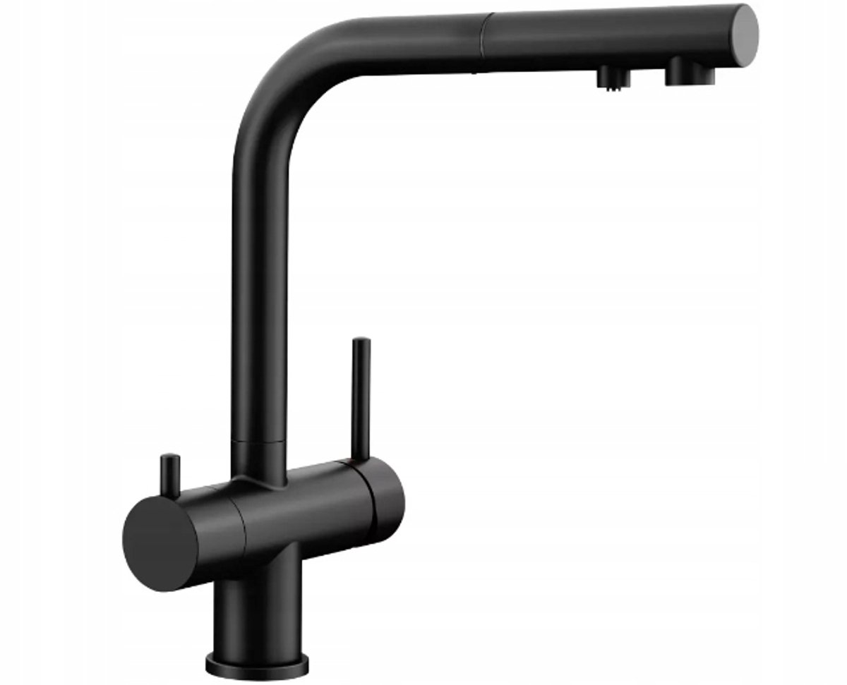 Blanco Fontas-S II Keukenkraan Zwart Mat - 3-in-1 Wateroplossing