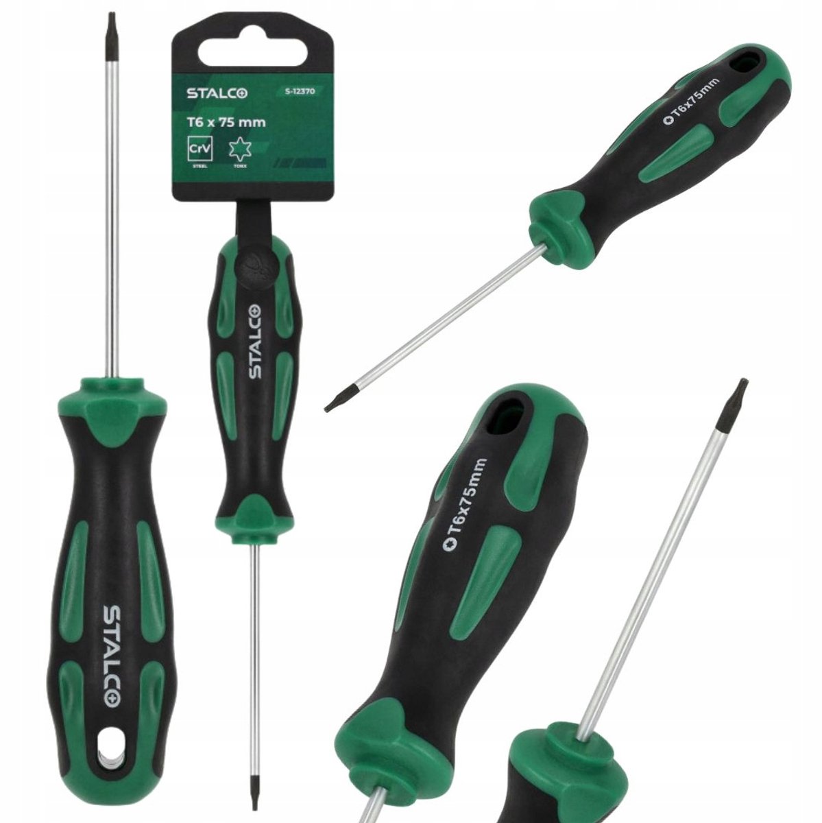 Stalco Torx Schroevendraaier T6 x 75 mm CrV - Robuust en Antislip