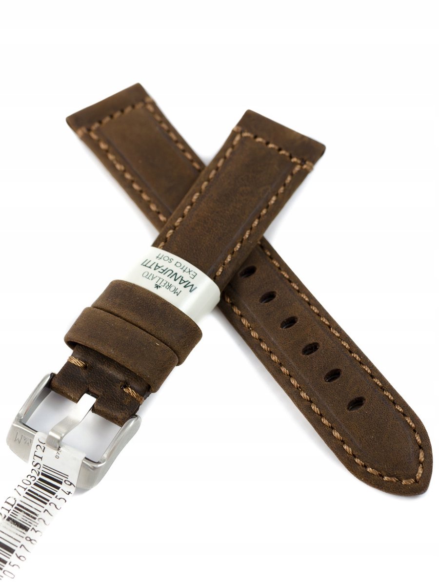 Morellato Bruin Nubuck Lederen Horlogeband 22mm - Super Zacht