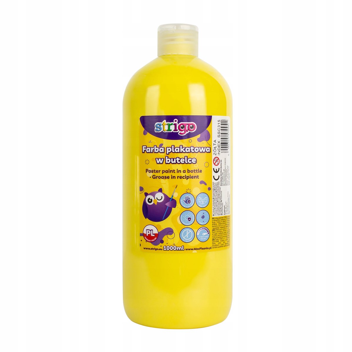 Strigo Posterverf 1000ml Geel - Levendige kleuren