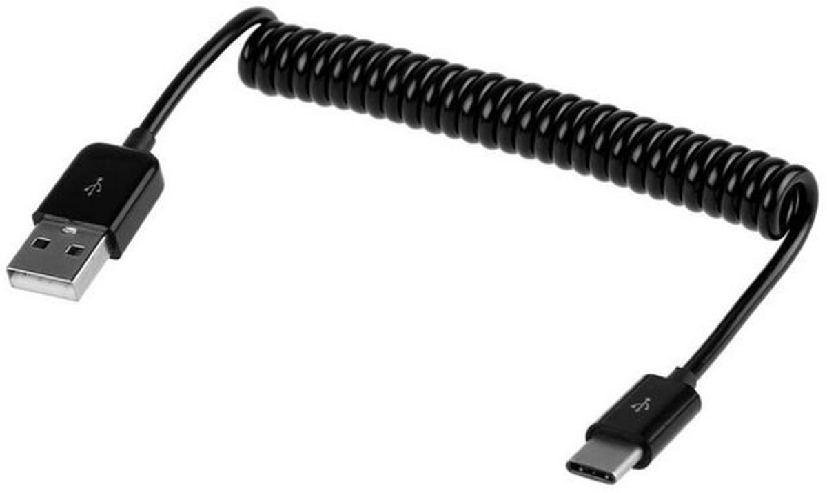 Spiraalkabel USB-C 3.1 naar USB - 1M - Data & Opladen