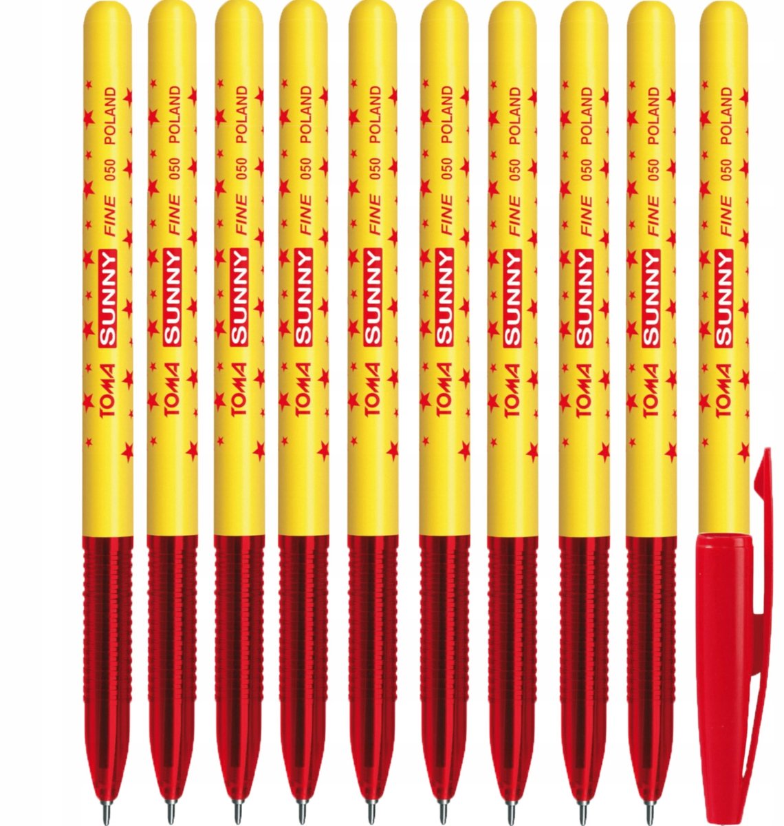 Toma Sunny Fine 050 Rode Pennen Set - 10 Stuks