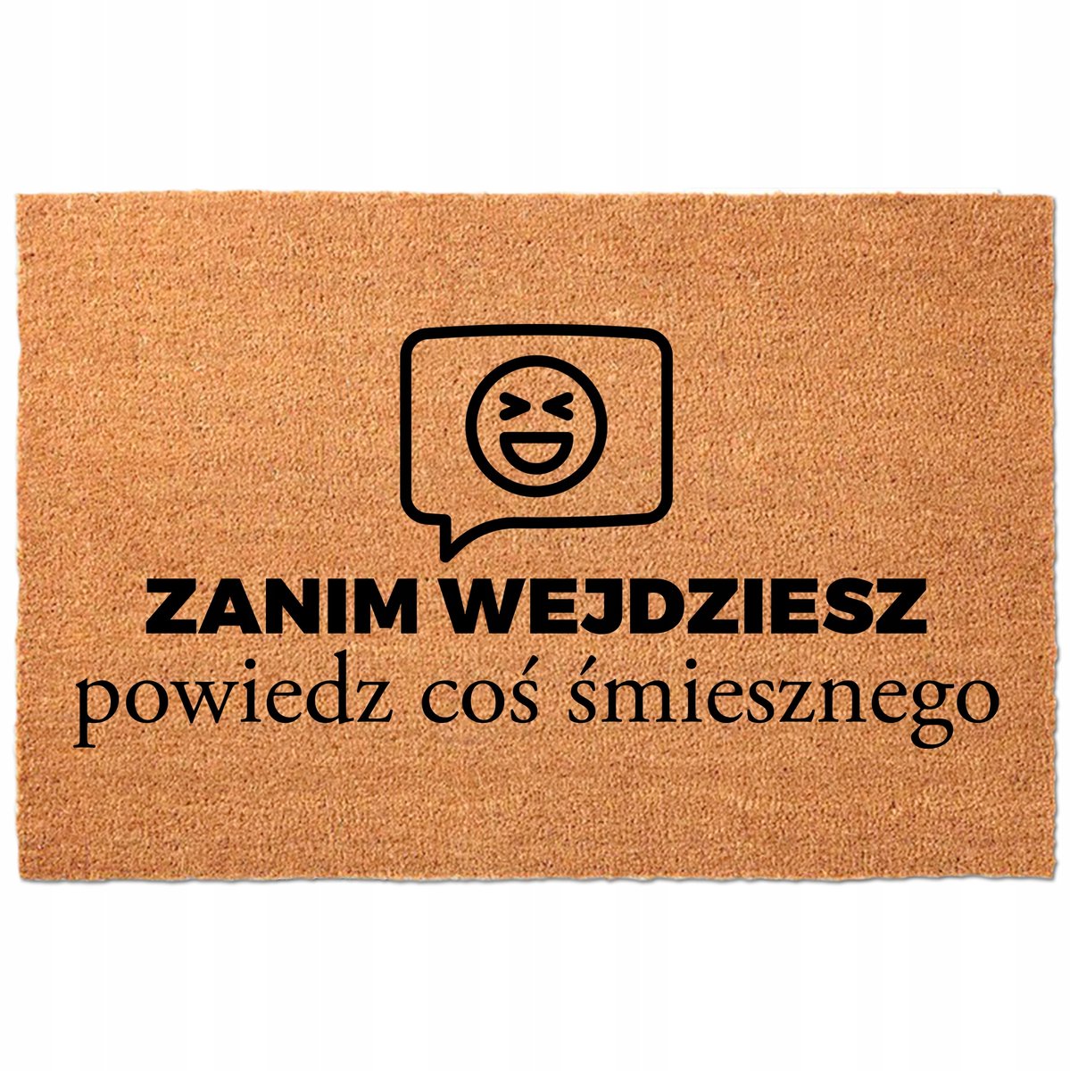 Kokosmat Deurmat 40x60cm - Grappige Tekst 'Zanim Wejdziesz'