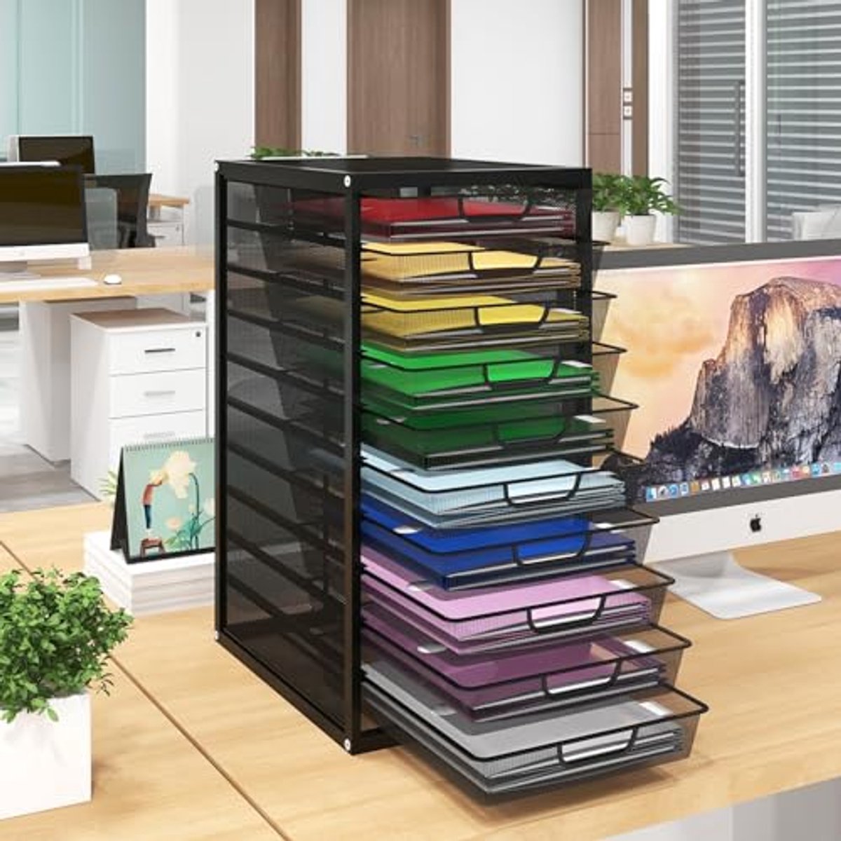 Multifunctionele 10 Laags Bureau Organizer met Schuifladen voor Thuiskantoor