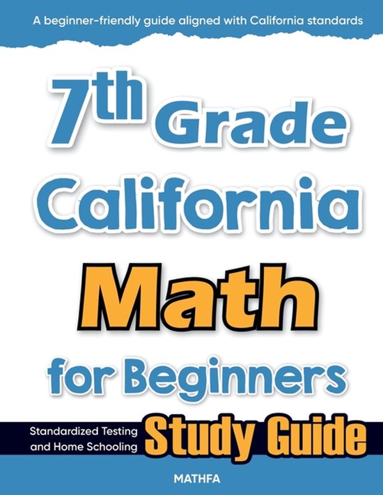7th Grade California Math for Beginners - cover
