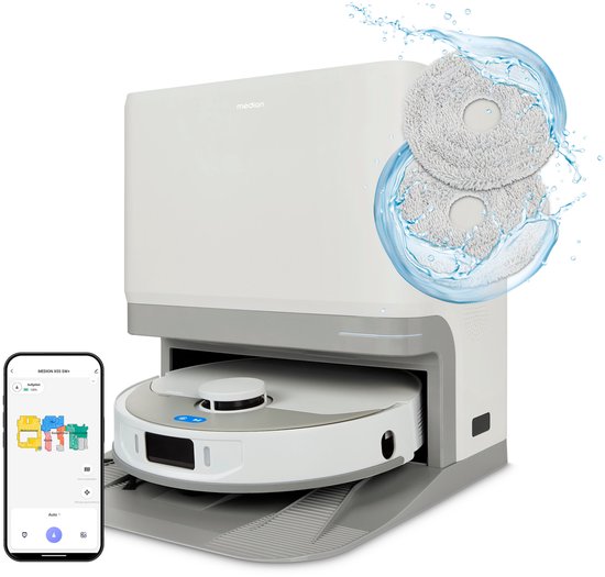 MEDION X55 SW+ Robotstofzuiger met Lasernavigatie - MEDION - €419,95