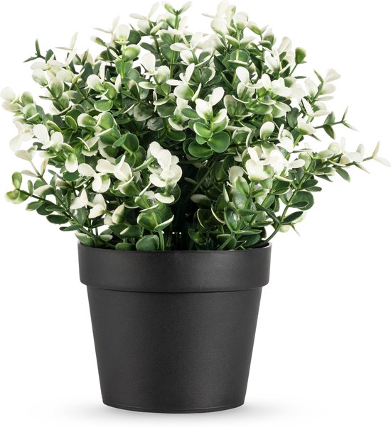Plante artificielle Klavertje vier blanc 22 cm UV