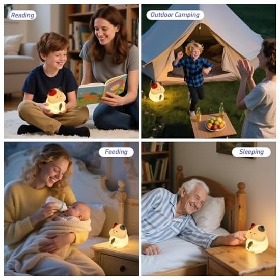 Schattige kat eet nachtlampje - Kleurveranderende sfeerlamp met oogbeschermingsfunctie, een slaapgenoot in de slaapkamer en een geweldig cadeau voor Kerstmis — afbeelding 2