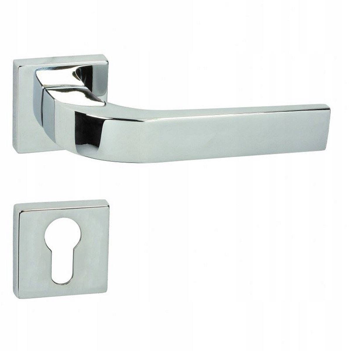 NAVY-QR M6 Chromen binnendeurklinkset met PZ-schild