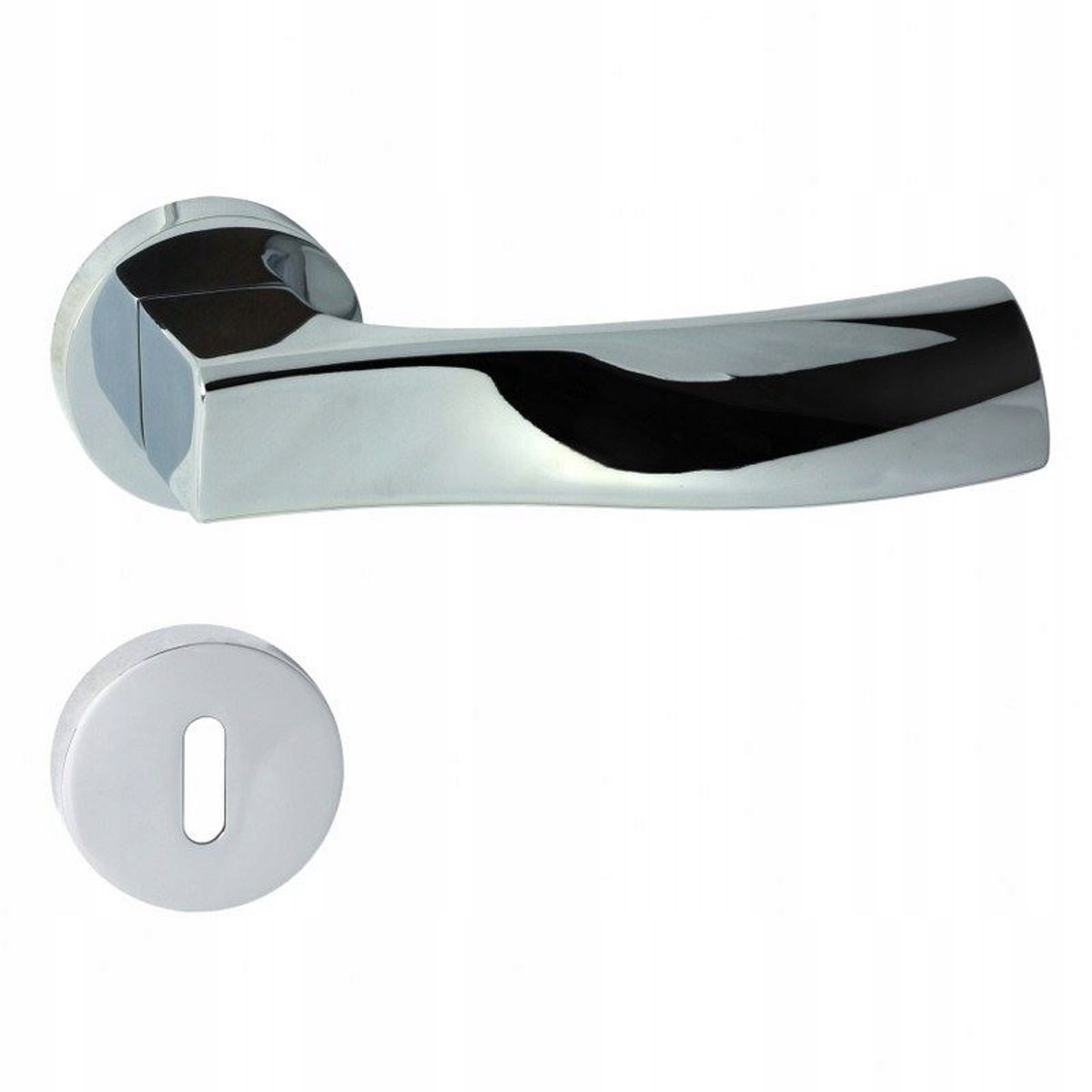 LIVA-R M6 Chroom Interieur Doorklink Set met BB Sleutel Schild