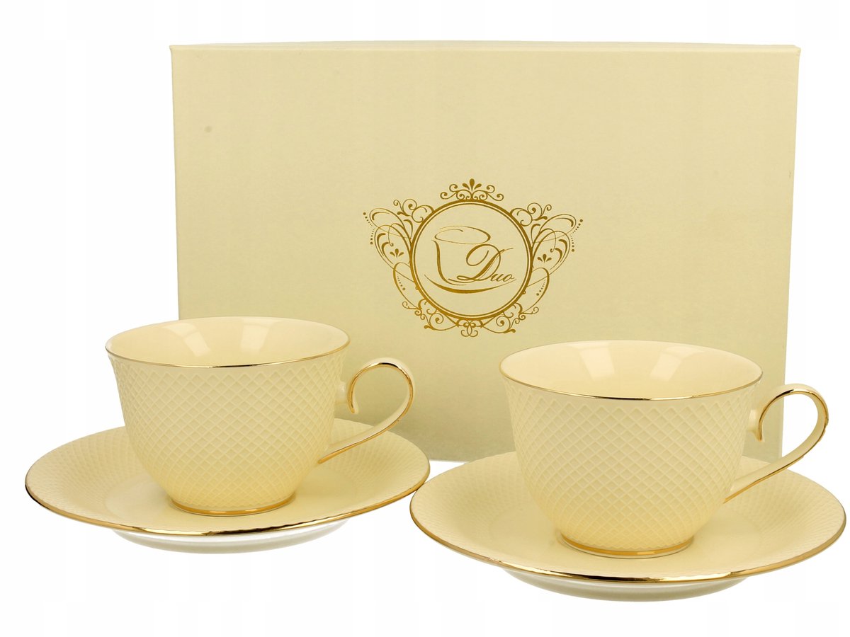 Set van 2 Vesper ECRU kopjes met gerechten - Elegant design