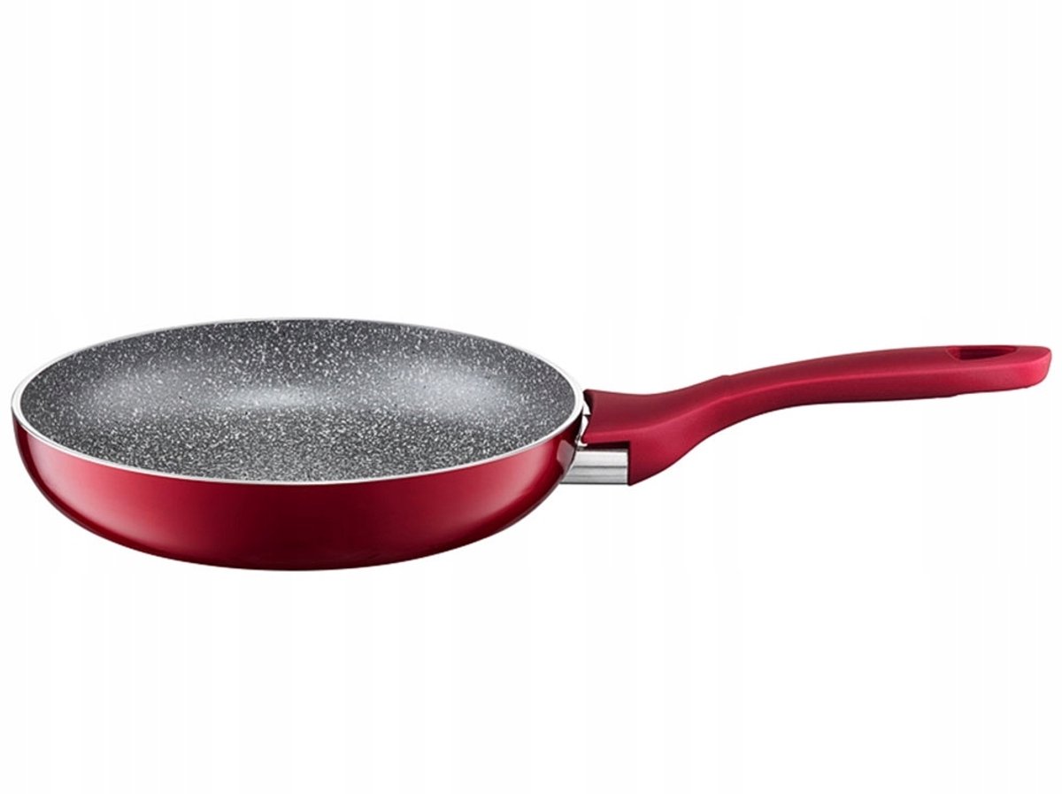 Ambition Jasper Koekenpan 20 cm - Antraciet & Rood - Geschikt voor Inductie