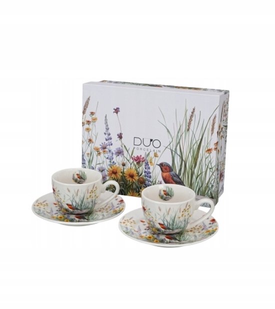 4 x Lavazza Cappuccino porseleinen kopjes en schoteltjes