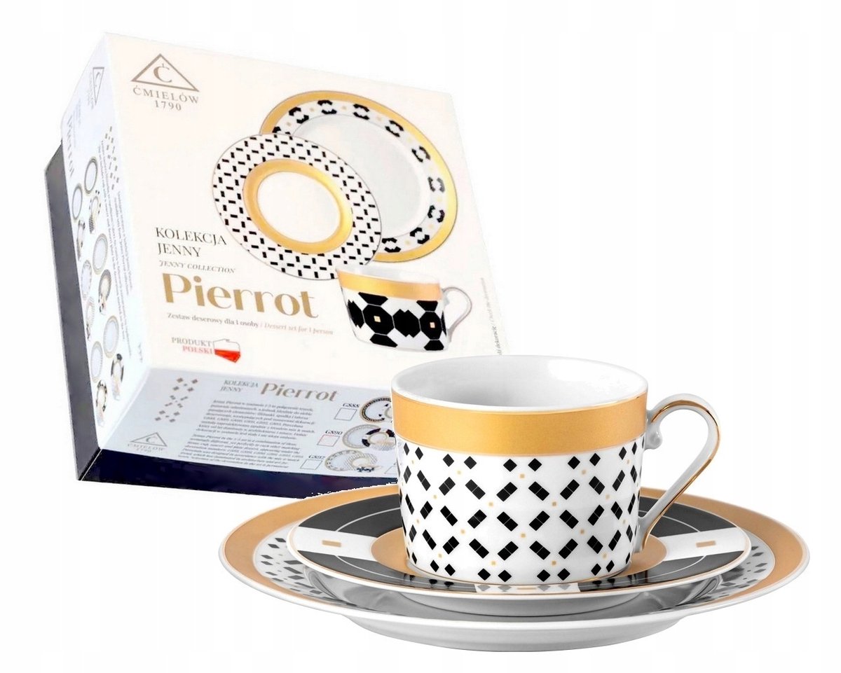 Ćmielów Jenny Koffieservies 3-delig - handgemerkt Porselein
