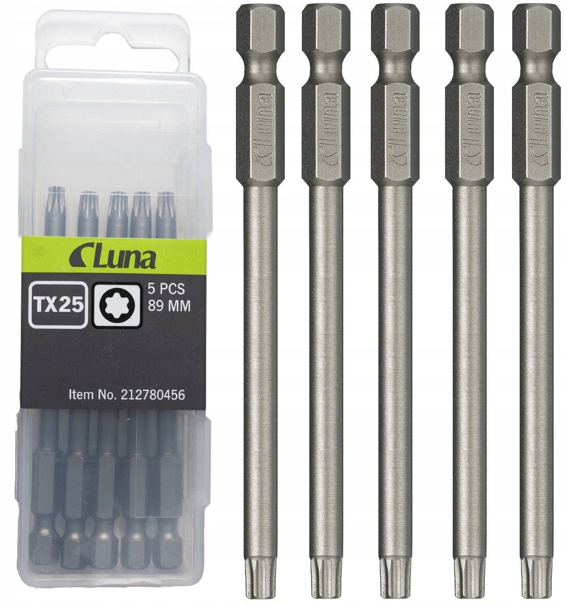 Luna Lange TX T25 Bits 89mm 5 Stuks - Torx Schroevendraaier Bits