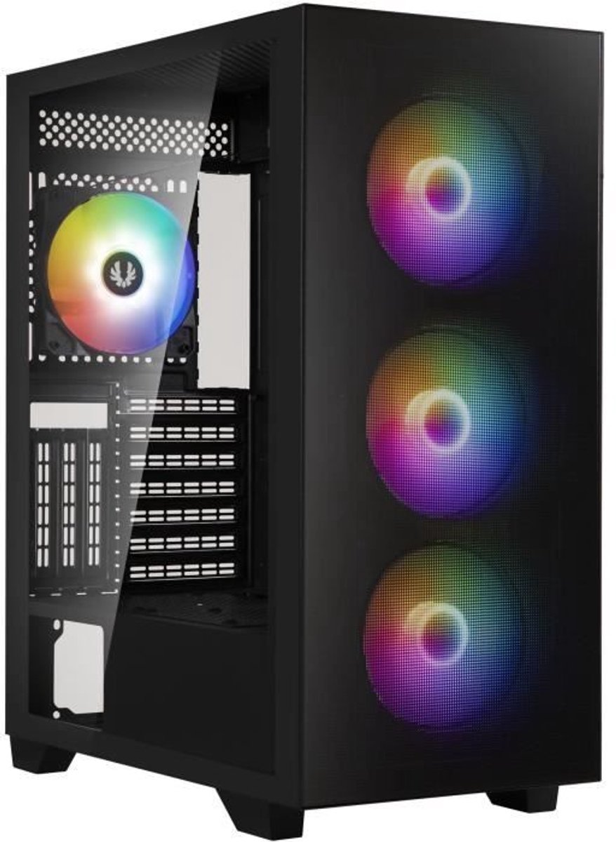 PC-behuizing - BITFENIX - Flow (zwart) - Medium tower - ATX-formaat - Zonder voeding