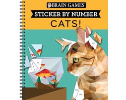 Brain Games - Sticker by Number- Brain Games - Sticker by Number: Cats! (28 Images to Sticker)