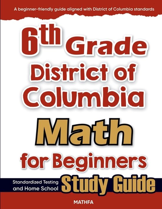 6th Grade District of Colombia Math for Beginners - cover