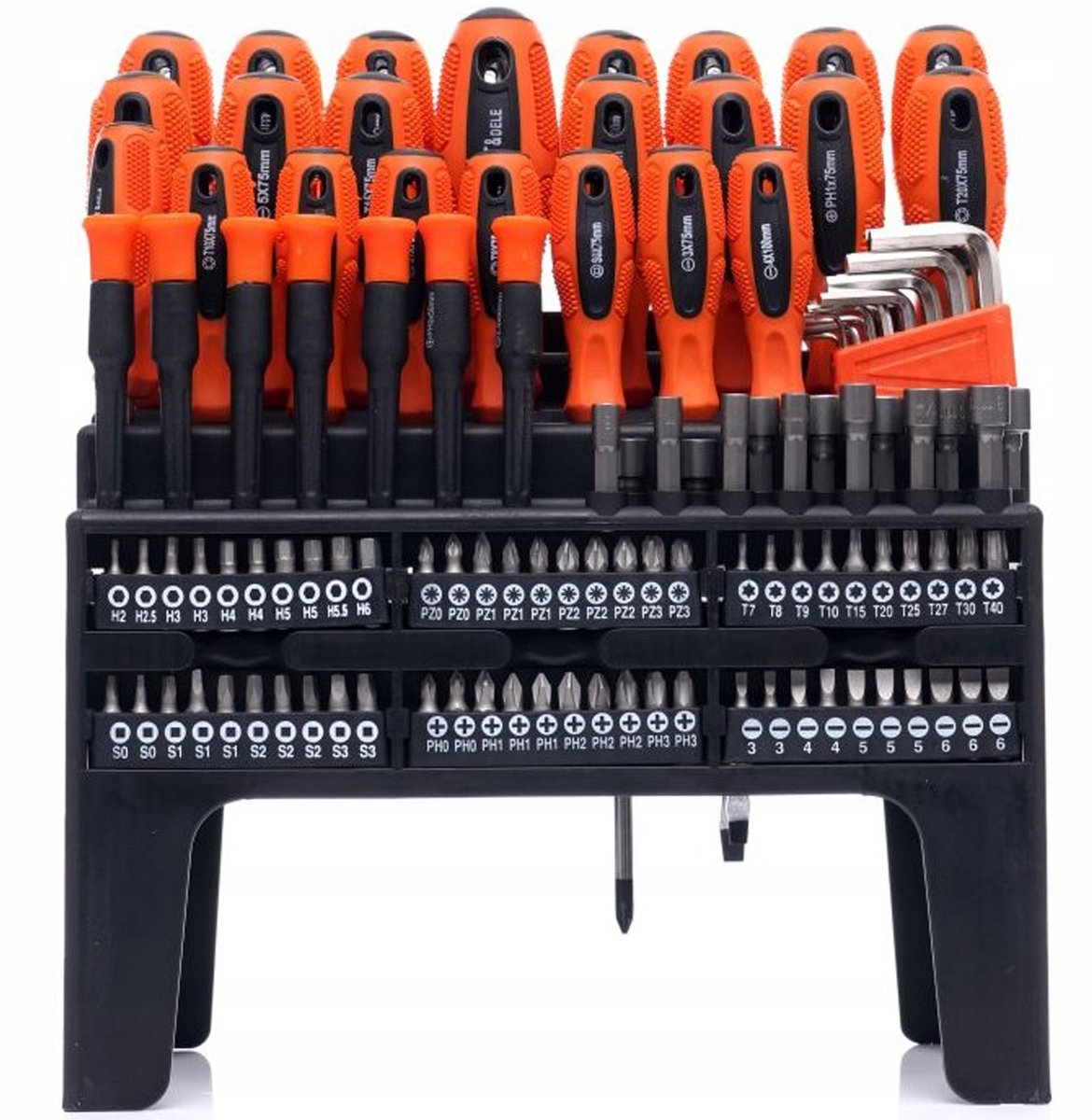 122-delige Schroevendraaierset met Bits, Magnetische Tip & Standaard