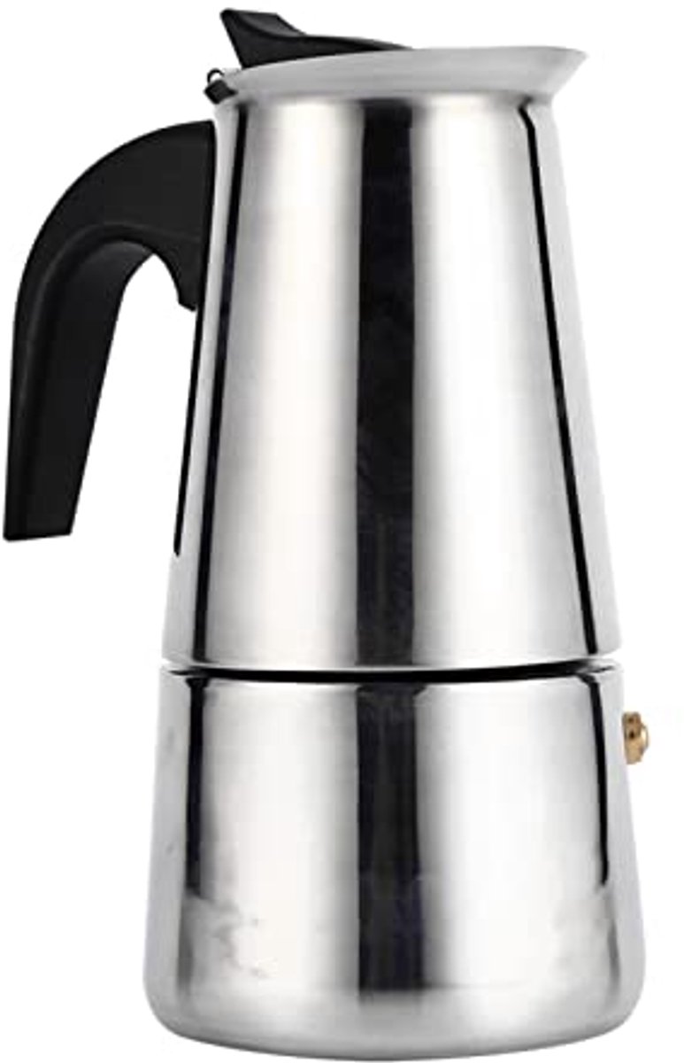 Draagbare RVS Moka Pot voor Italiaanse Espresso - 2/4/6/9 Kopjes