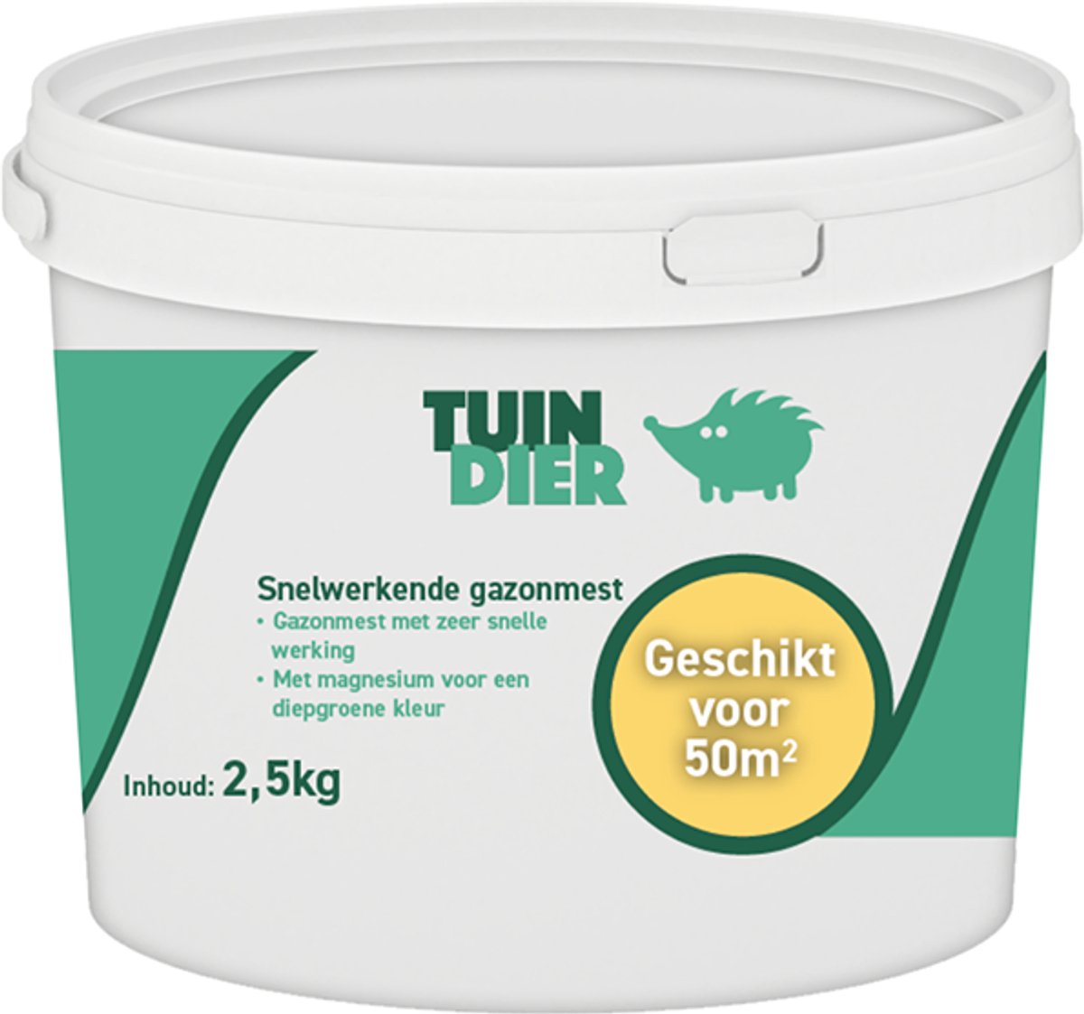 Snelwerkende gazonmest | Snelle werking | In handige bewaaremmer | 2.500 gram | 2,5 kilogram | TUIN-DIER