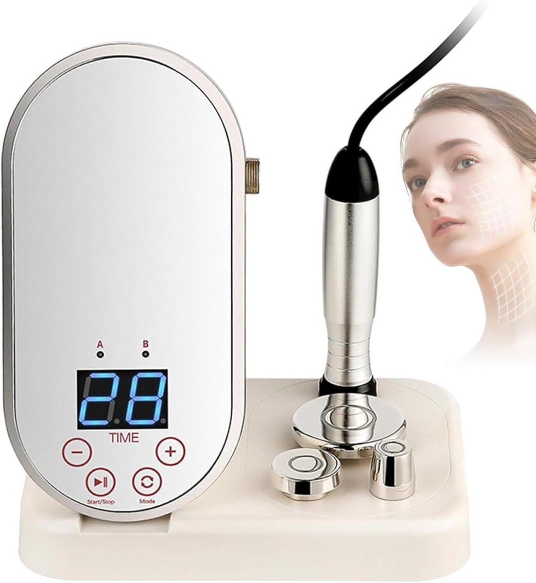 Huidverstevigingsmachine - anti-aging machine voor het gezicht, RF met 3 werkkoppen, voor het verwijderen van cellulitis van rimpels, huidverjonging