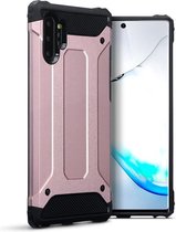 Samsung Galaxy Note 10 Plus hoesje (Note 10+), dubbel gelaagde pantsercase, rosé goud | GSM Hoesje / Telefoonhoesje Geschikt Voor: Samsung Galaxy Note 10 Plus (Note 10+)