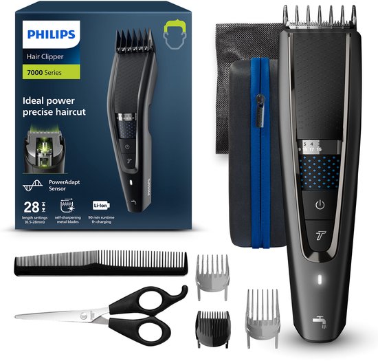 Philips Serie 7000 HC7650/15 - Tondeuse voor mannen - Zwart/Grijs