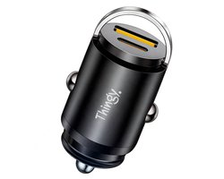 Thingy® Autolader 100W USB-A & USB-C - Tot 40% Sneller - 2 Poorten - Snellader - Sigarettenaansteker USB Oplader Auto - 12V USB Auto Lader - 12/24 Volt