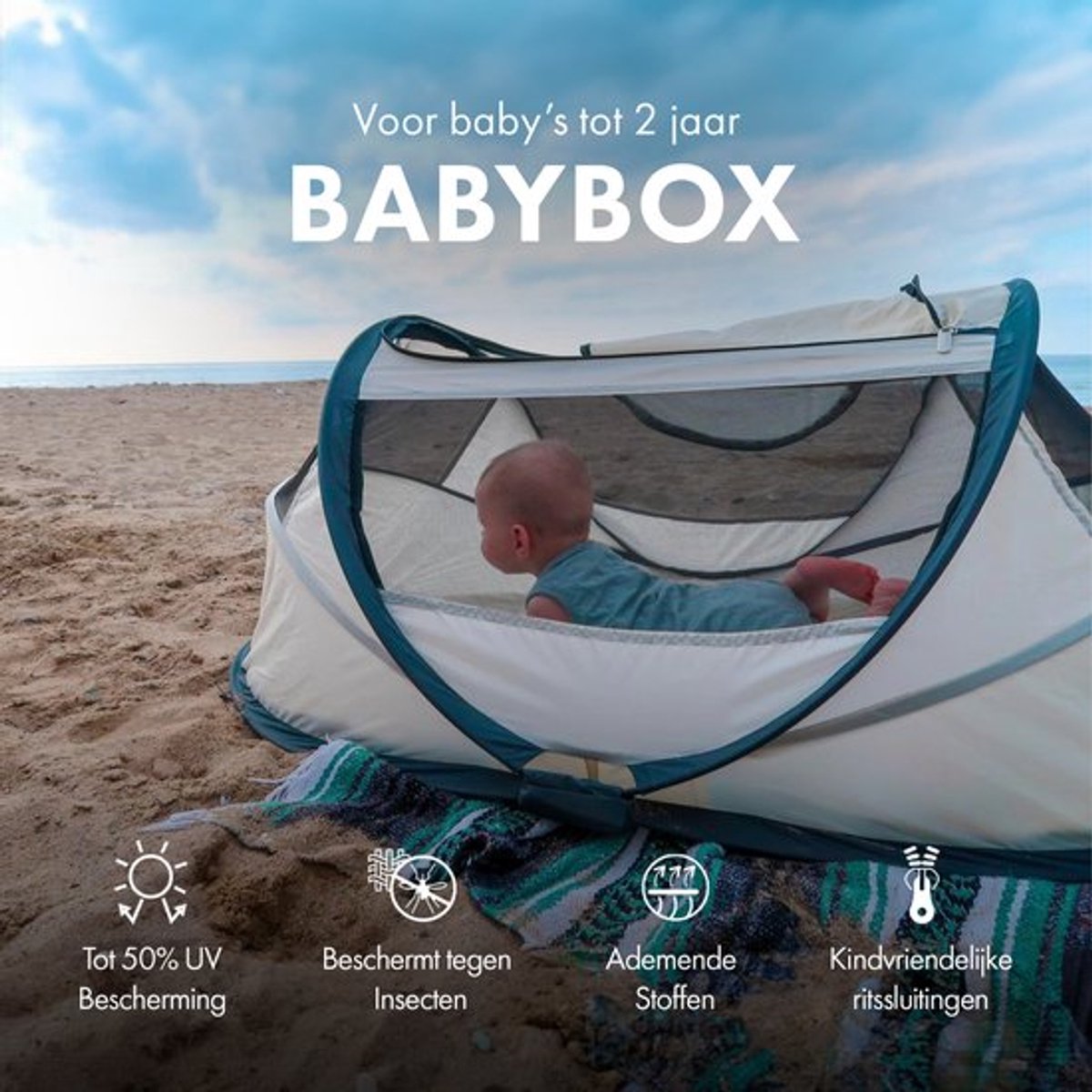 Deryan BabyBox Campingbedje - baby tentje - Ivory thumbnail 5