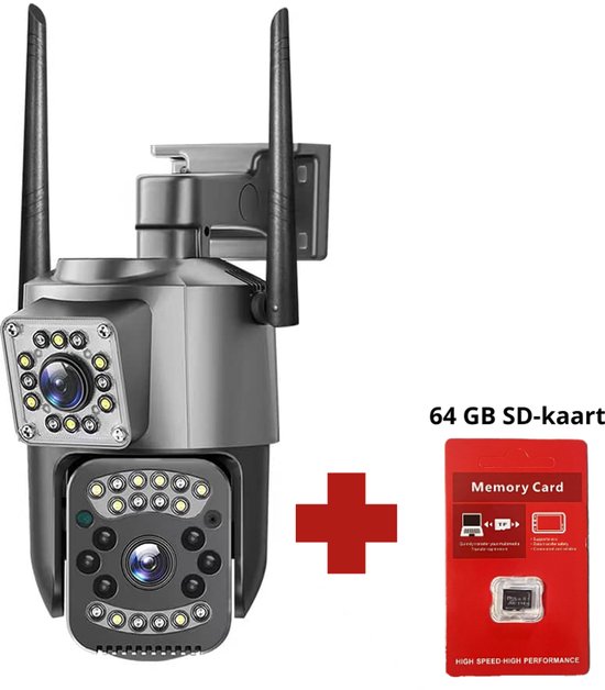 Leba Beveiligingscamera 360° Draaibaar met Nachtzicht - Leba - €39,99