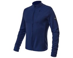Sensor - Outdoor - Merino Wol - Baselayer - Lange Mouw - Full Zip - Heren - Donkerblauw - Large
