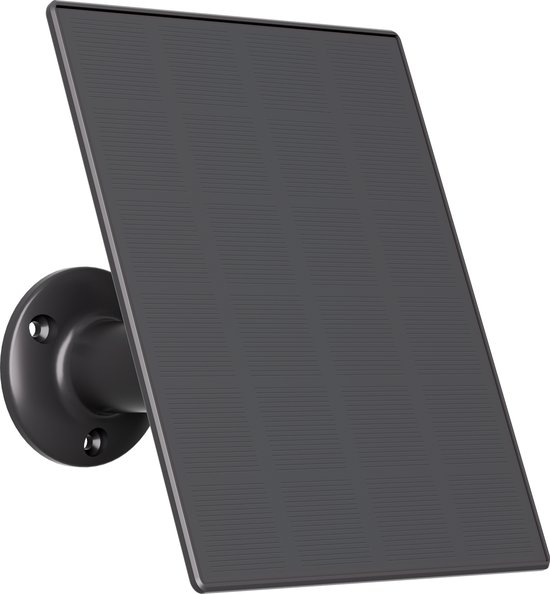 Protectly® Zonnepaneel 3W - Geschikt voor Protectly Beveiligingscamera's - Buitencamera - Buiten Camera Met Nachtzicht - Security Camera - Zwart