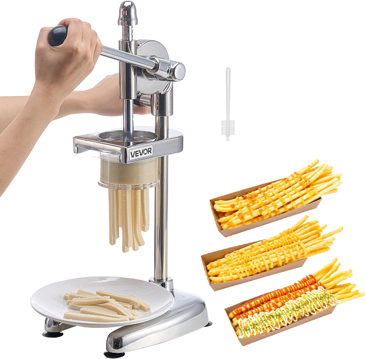 VEVOR Handmatige Frietpers van Roestvrij Staal voor Aardappelpuree