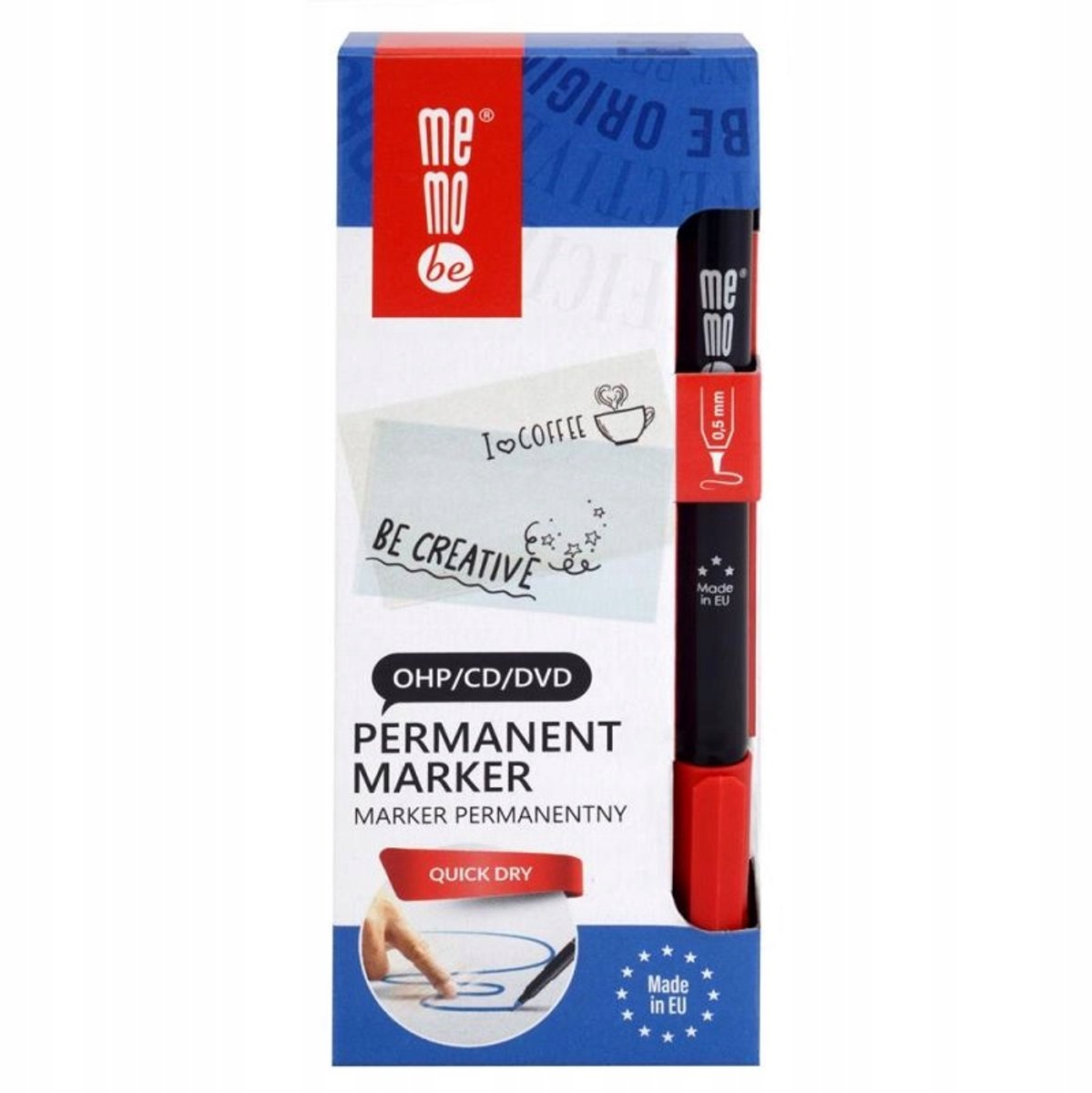 MemoBe MM251 Permanente Marker F 0,5 mm - Rood