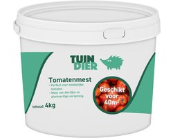 Tomaten meststof | Tomaten voeding | Tomatenmest | 100% natuurlijk | In handige bewaaremmer | 4.000 gram | 4 kilogram | TUIN-DIER