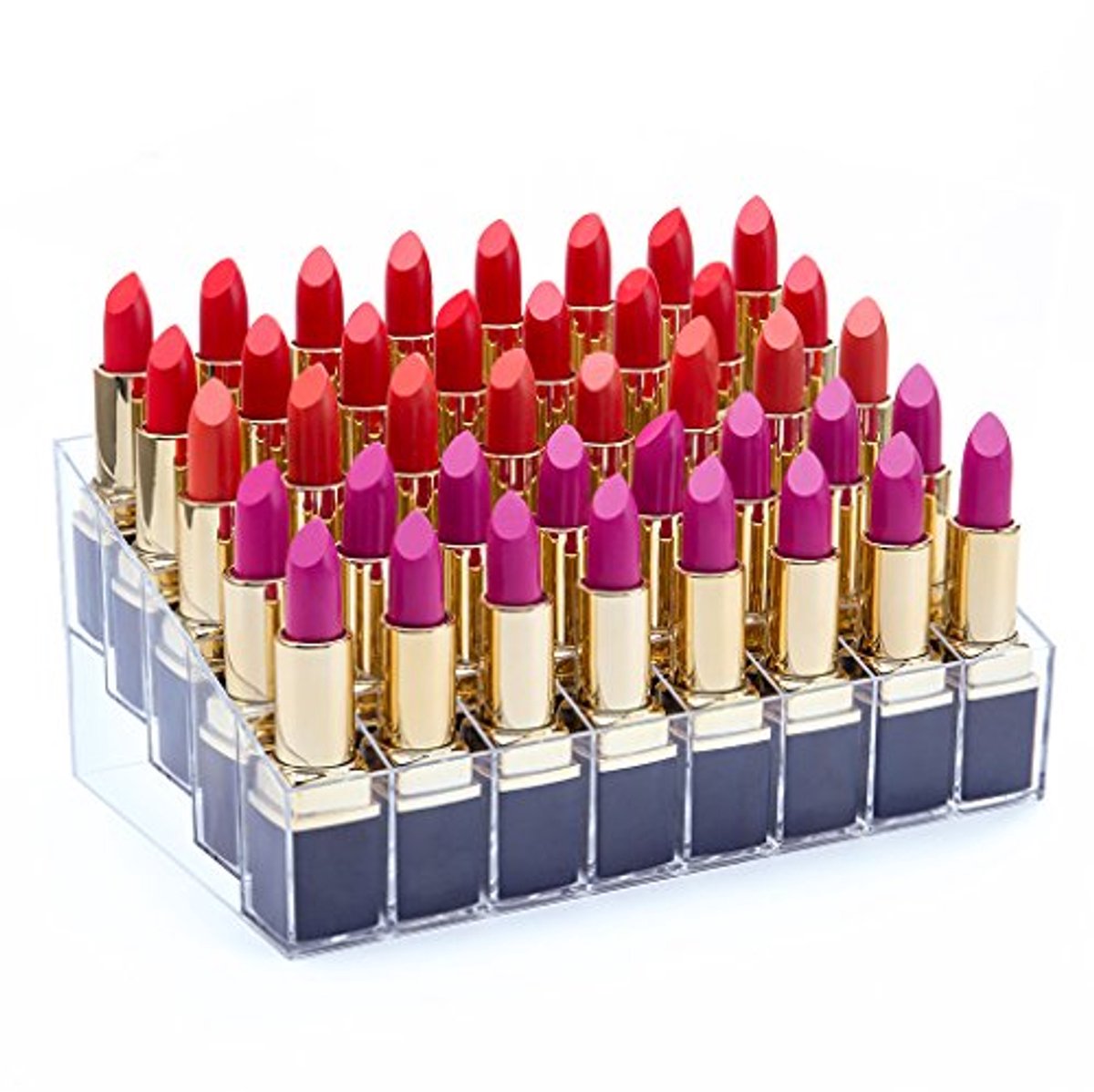 Lipstick Organizer met 40 Slots - Acryl Make-up Houder voor Lipstick, Borstels en Flessen