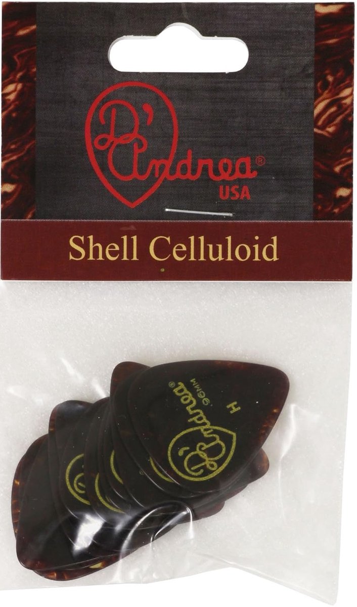 D'Andrea - Shell Celluloid - Plectrum - Heavy - 0.96 mm - 12-pack
